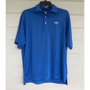 Footjoy Mens Micro Striped Golf Polo Blue Size Large